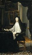 unknow artist Portrait of Queen Mariana de Austria as a Widow oil painting on canvas